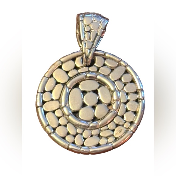 John Hardy Sterling Silver 925 AUTHENTIC Kali Pebble Dragonfly Enhancer Pendant - Picture 2 of 6